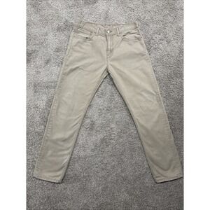 Levis 508‎ Jeans Mens 32x32 Tan Khaki 5-Pocket Relaxed White Tab Tapered Ankle
